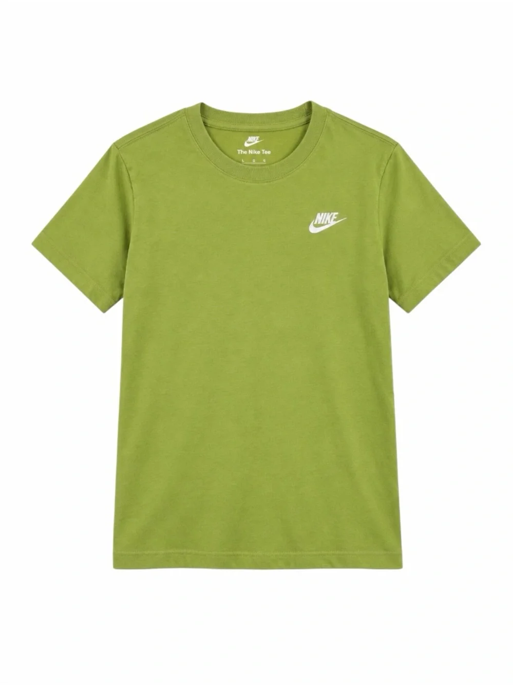 Nike The Nike Tee’ Youth Green Embroidered Swoosh Cotton T-Shirt size boys large
